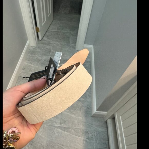 rag & bone Harlow Belt Greige Suede Size XS main image 5